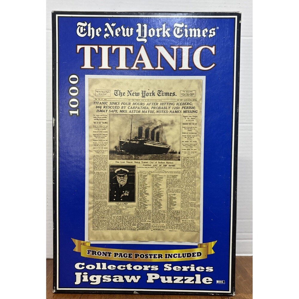 1998 New York Times Titanic 1000 Piece Puzzle With Poster